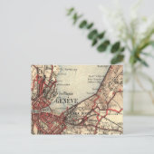 アンティークスイスのカード地図 ポストカード (スタンド正面)