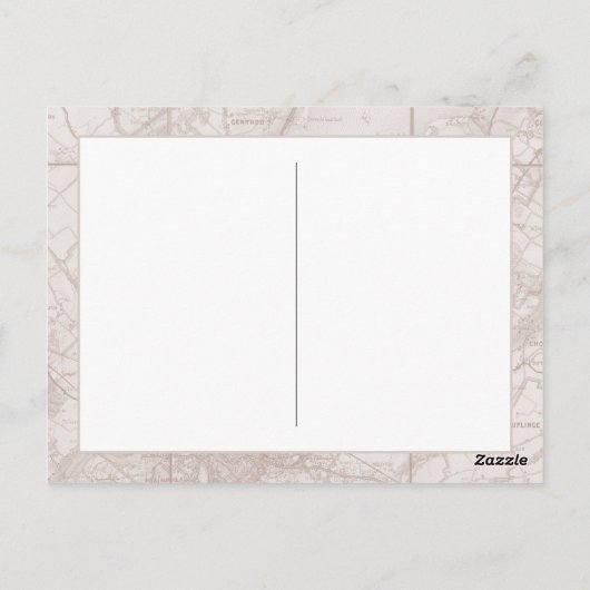 アンティークスイスのカード地図 ポストカード (裏面)