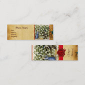 アンティークスカッシュ収穫ワックスシールモノグラム スキニー名刺 (正面/裏面)