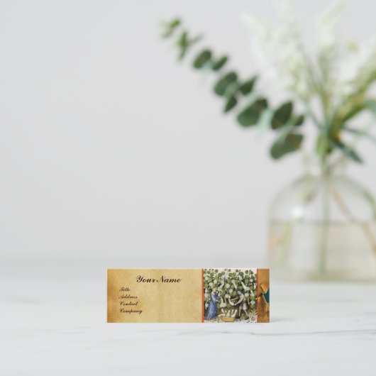 アンティークスカッシュ収穫ワックスシールモノグラム スキニー名刺 (スタンド正面)