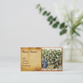 アンティークスカッシュ収穫赤ワックスシールモノグラム 名刺 (スタンド正面)