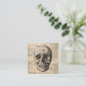 アンティークスカルイラストレーションヴィンテージアートニュースプリント エンクロージャーカード (スタンド正面)