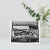 アンティークスカルクランプ撮影用異物葉書 ポストカード (スタンド正面)