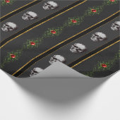 アンティークスカル装飾宝石ゴシッククリスマス ラッピングペーパー (角)