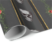 アンティークスカル装飾宝石ゴシッククリスマス ラッピングペーパー (ロールコーナー)