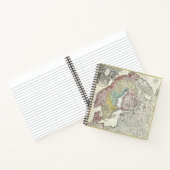 アンティークスカンジナビアの地図 ノートブック (内部)