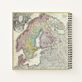 アンティークスカンジナビアの地図 ノートブック (裏面)