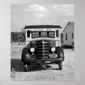 アンティークスクールバス,グリーンズボロ,ジョージア, 1941 ポスター (正面)