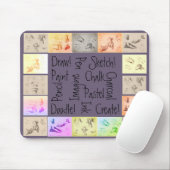 アンティークスケッチスケッチを描画絵を描 マウスパッド (マウス)