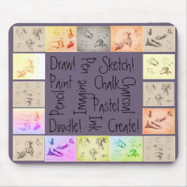 アンティークスケッチスケッチを描画絵を描 マウスパッド