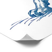 アンティークスケッチライオン ポスター (角)