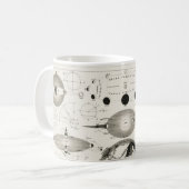 アンティークスケッチヴィンテージ占星術の球 コーヒーマグカップ (正面左)