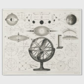 アンティークスケッチヴィンテージ占星術の球 ラッピングペーパー (フラット)