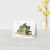 アンティークスケッチ54ウエスタンインショートヒルズNJカード カード (黄色い花)