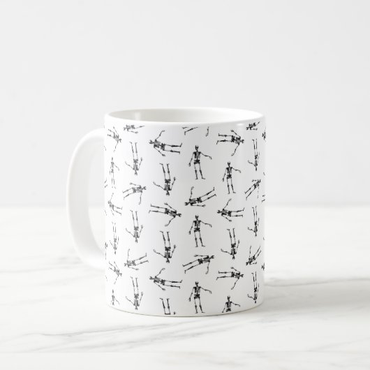 アンティークスケルトンカスタムアートの背景色 コーヒーマグカップ (正面左)