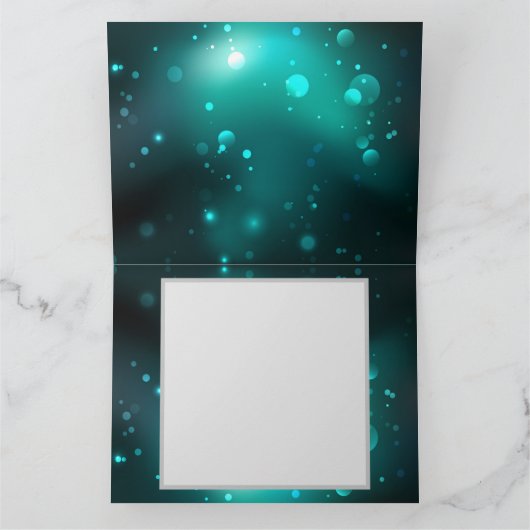 アンティークスケルトン鍵の緑の背景 カード (内部)