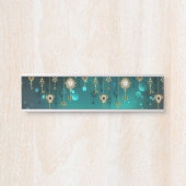 アンティークスケルトン鍵の緑の背景 サインプレート (正面)