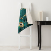 アンティークスケルトン鍵の緑の背景 シェルパブランケット (インサイチュ)