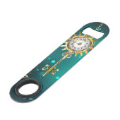 アンティークスケルトン鍵の緑の背景 スピード栓抜き (裏面アングル)