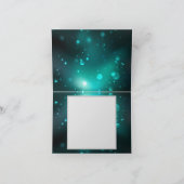 アンティークスケルトン鍵の緑の背景 ノートカード (内部)