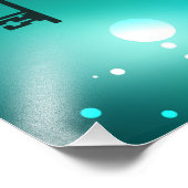 アンティークスケルトン鍵の緑の背景 フォトプリント            (角)