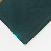 アンティークスケルトン鍵の緑の背景 フリースブランケット (角)