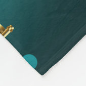 アンティークスケルトン鍵の緑の背景 フリースブランケット (角)