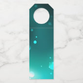 アンティークスケルトン鍵の緑の背景 ボトルネックタグ (裏面)