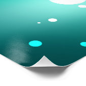 アンティークスケルトン鍵の緑の背景 ポスター (コーナー)