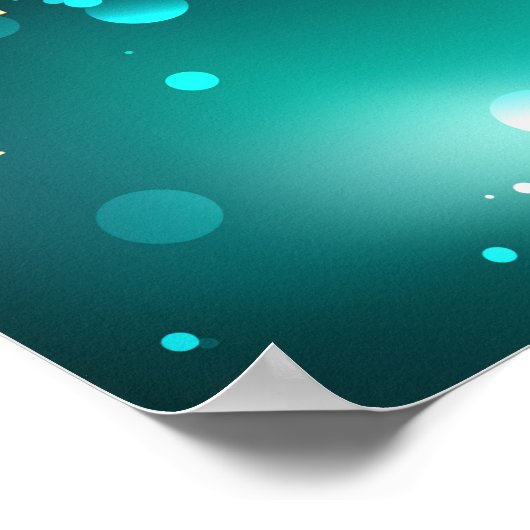 アンティークスケルトン鍵の緑の背景 ポスター (角)