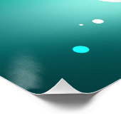 アンティークスケルトン鍵の緑の背景 ポスター (コーナー)