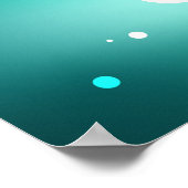 アンティークスケルトン鍵の緑の背景 ポスター (角)