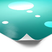 アンティークスケルトン鍵の緑の背景 ポスター (コーナー)