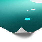 アンティークスケルトン鍵の緑の背景 ポスター (角)