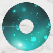 アンティークスケルトン鍵の緑の背景 ワイングラスタグ (裏面)