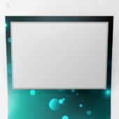 アンティークスケルトン鍵の緑の背景 三つ折りカード (内部最初)