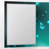 アンティークスケルトン鍵の緑の背景 三つ折り案内状 (内部最初)