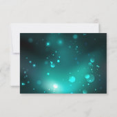 アンティークスケルトン鍵の緑の背景 出欠カード (裏面)