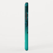 アンティークスケルトン鍵の緑の背景 Case-Mate iPhoneケース (裏面/右)