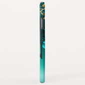 アンティークスケルトン鍵の緑の背景 Case-Mate iPhoneケース (裏面/右)