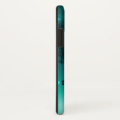 アンティークスケルトン鍵の緑の背景 Case-Mate iPhoneケース (裏面/右)