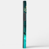 アンティークスケルトン鍵の緑の背景 Case-Mate iPhoneケース (裏面 / 右)