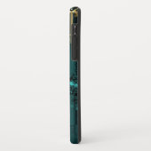 アンティークスケルトン鍵の緑の背景 Case-Mate iPhoneケース (裏面/左)