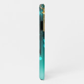 アンティークスケルトン鍵の緑の背景 iPhoneケース (右側)