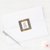 アンティークスケルトン鍵フレーム自分の写真を追加 スクエアシール (封筒)