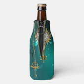 アンティークスケルトン鍵（緑） ボトルクーラー (ボトル裏面)
