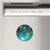 アンティークスケルトン鍵（緑） マグネット (インサイチュ (食洗機))