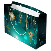 アンティークスケルトン鍵（緑） ラージペーパーバッグ (裏面アングル)