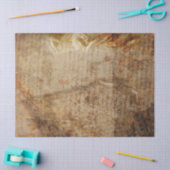 アンティークスタイルの手書きとバラ 薄葉紙 (クラフト)