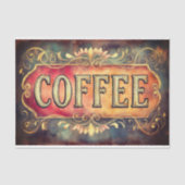 アンティークスタイルコーヒーラベル記号DQ1Fデカップページ 薄葉紙 (正面)